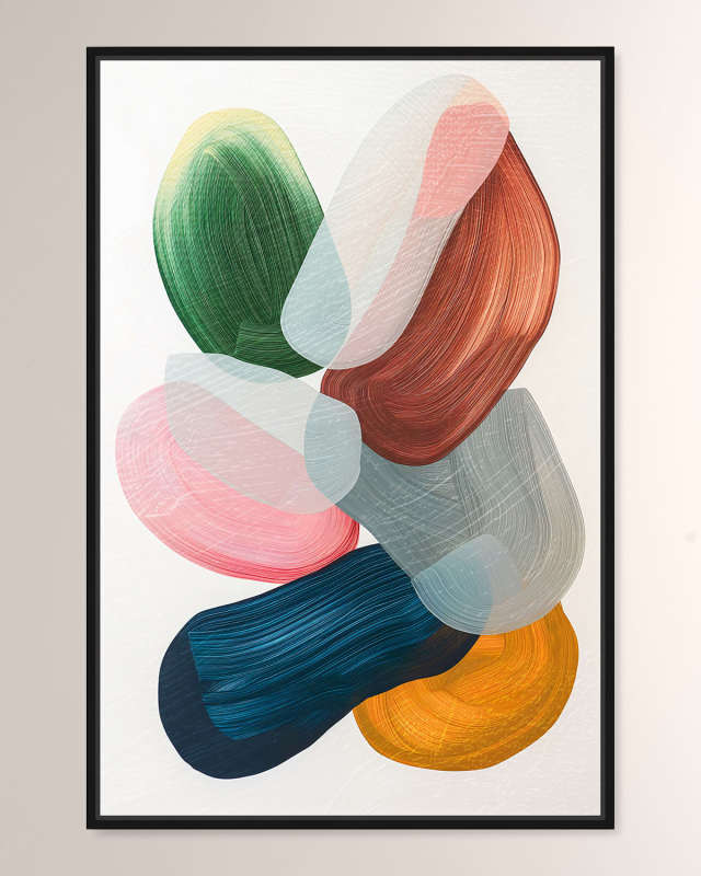 "Fluid Fantasia" Framed Giclee on Canvas